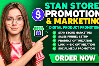 do stan store promotion, marketing and upload digital product