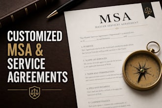 draft customized msa and service agreements