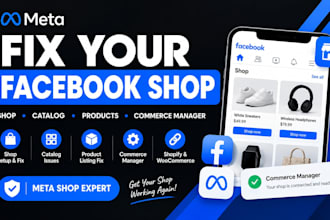 fix facebook shop, commerce manager, catalog product issues, fix fb marketplace