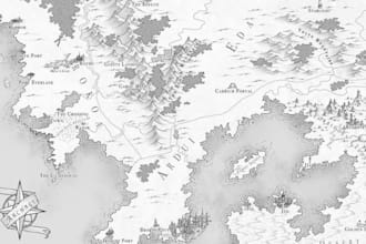 fantasy book map illustration game map cartography novel board game book map
