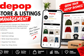 manage your depop store and listings