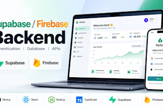 build a supabase or firebase backend with auth and database