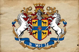 design luxury regal heraldic family crest coat of arms logo