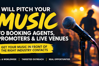pitch your music to US booking agents, promoters and live venues