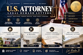 draft a pre litigation demand letter for landlord disputes