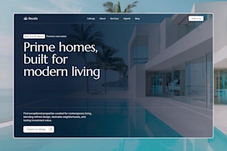 design a real estate landing page or realtor website in framer or webflow
