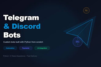create a custom telegram or discord bot for your server