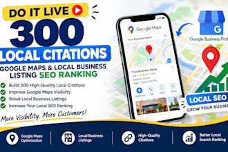 do IT live 300 local citations google maps local business listing SEO ranking