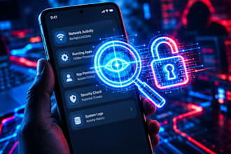 perform deep mobile security audit, spyware detection, and phone log analysis