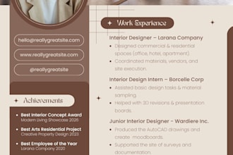 design a modern minimalist resume that gets you hired