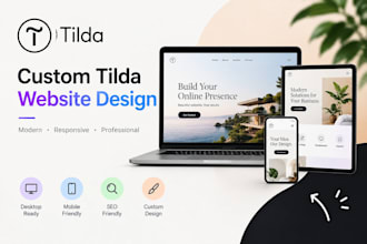 build design redesign a stunning tilda website with SEO and responsive design