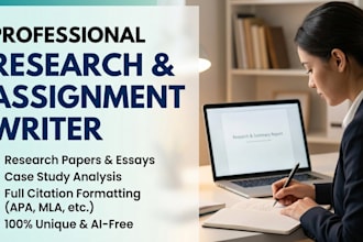 do research assignment and all other writing works
