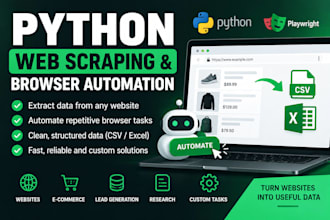 scrape websites and automate browser tasks with python