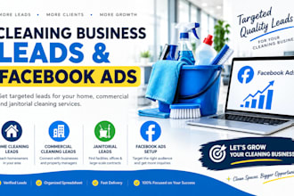 home cleaning leads commercial cleaning contracts janitorial lead facebook ads