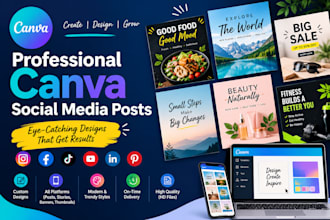 design professional canva social media posts