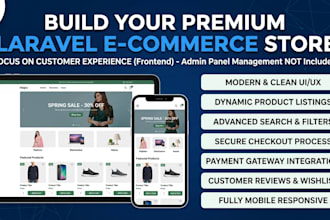 build a laravel ecommerce website with admin panel