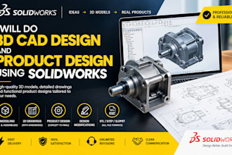 do 3d cad design and product design using solidworks