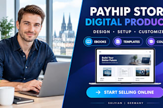 design a payhip website or payhip store to sell digital products online