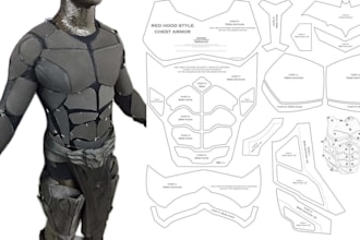 do custom 3d cosplay model, eva foam cosplay, sewing pattern making with grading