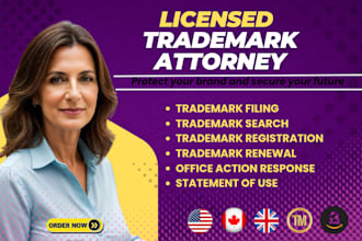 be trademark and patent attorney for trademark and patent registration, sou, oa