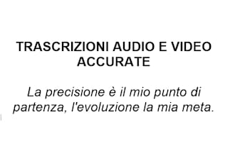 la trascrizione audio e video in modo accurato e preciso