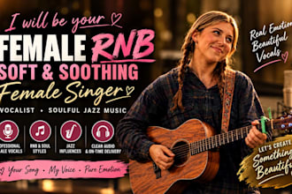 be your female rnb soft and soothing female singer, vocalist soulful jazz music