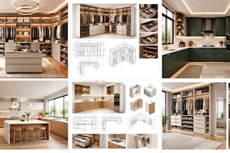 do ikea pax 2020 design to closet design wardrobe, kitchen cabinet 3d rendering