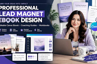 design a professional lead magnet ebook editable canva ebook for coaches