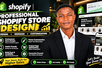 create professional shopify store website design for sales growth