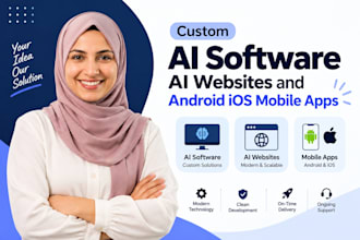 build custom ai software, ai websites and android ios mobile apps