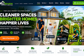 design carpet cleaning, painting, junk removal landscaping tree services website