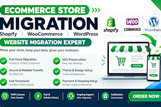 ecommerce store migration shopify woocommerce wordpress website migration expert