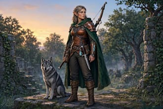 make fantasy dnd character art and dnd character design