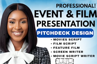 design film pitch deck, web series bible, TV show, podcast pitch deck, lookbook