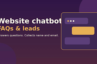 add a website chatbot that answers faqs and captures leads