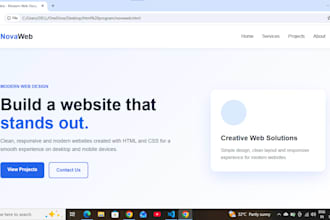 create a responsive HTML CSS website