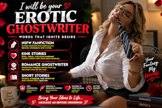 write custom romance, erotica, and spicy nsfw stories