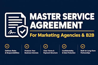 draft a custom master service agreement msa for your agency or b2b business