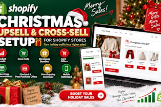 set up shopify christmas upsells, cross sells and product bundles
