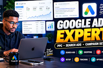 be your google ads manager for PPC campaign setup and optimization