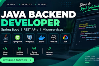 develop java spring boot rest apis and microservices