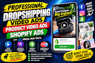 create dropshipping video ads product video ads facebook shopify ads