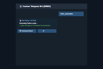 build a custom telegram bot or python automation script