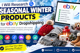 research seasonal winter product for ebay dropshipping