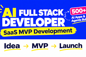 develop ai web app, ai saas and full stack web application
