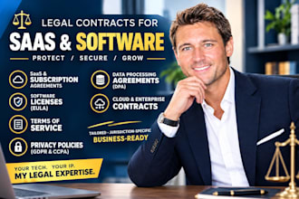 draft professional saas customer agreements, software contracts privacy policies