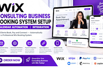 wix consulting business booking system setup calendar automation integration