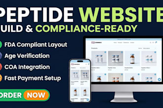 build woocommerce peptide website peptide store research chemical marketing