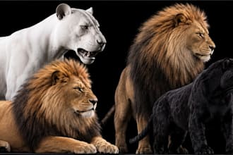 create 3d animal model, pet with realistic fur, hair, texture and rigging