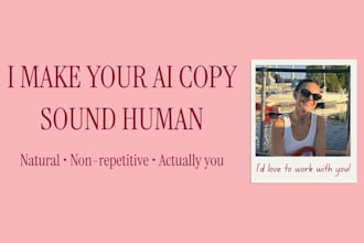 make your ai generated copy sound natural and human